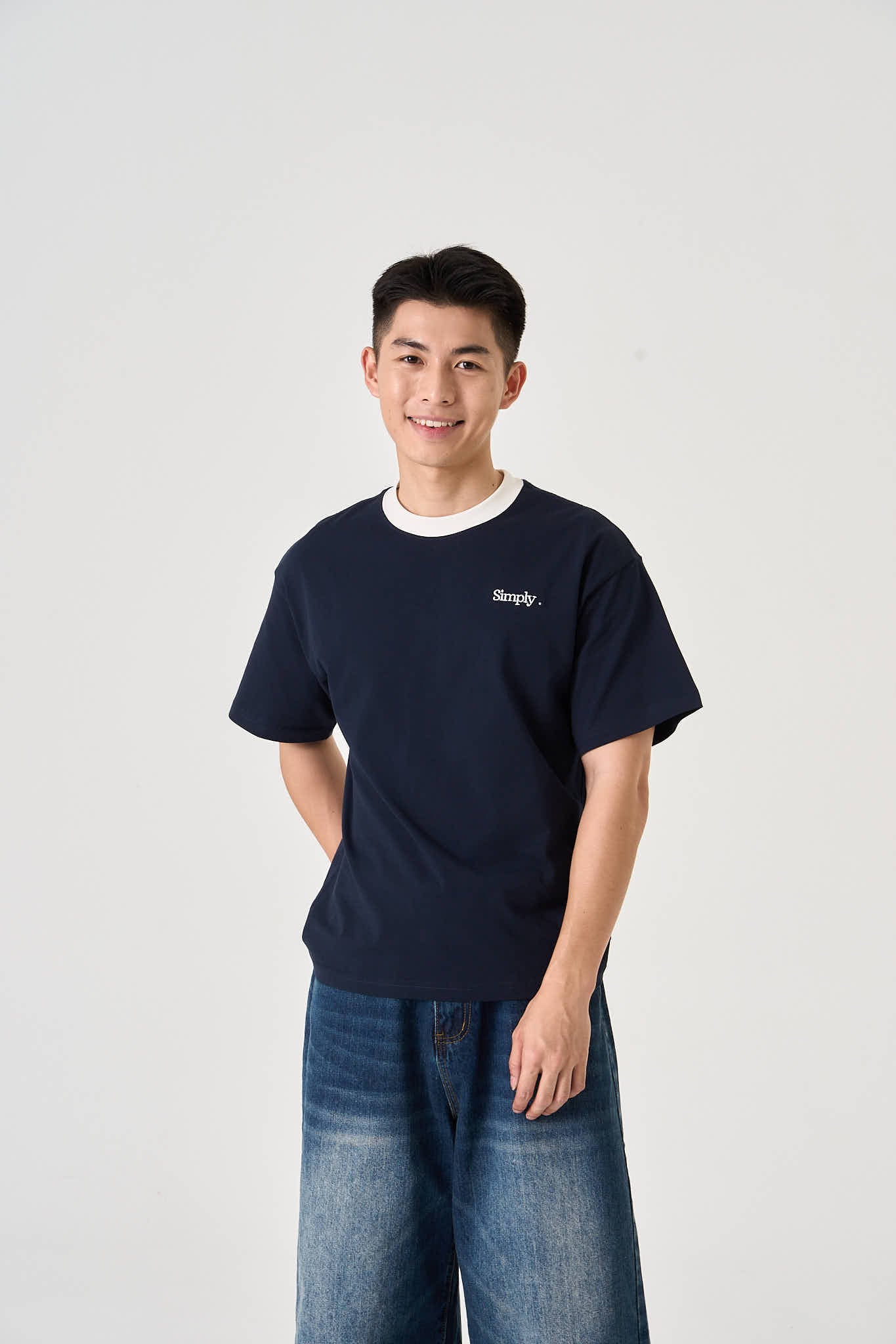 Simply. Unisex Oversized Bi-Colour T - Simply